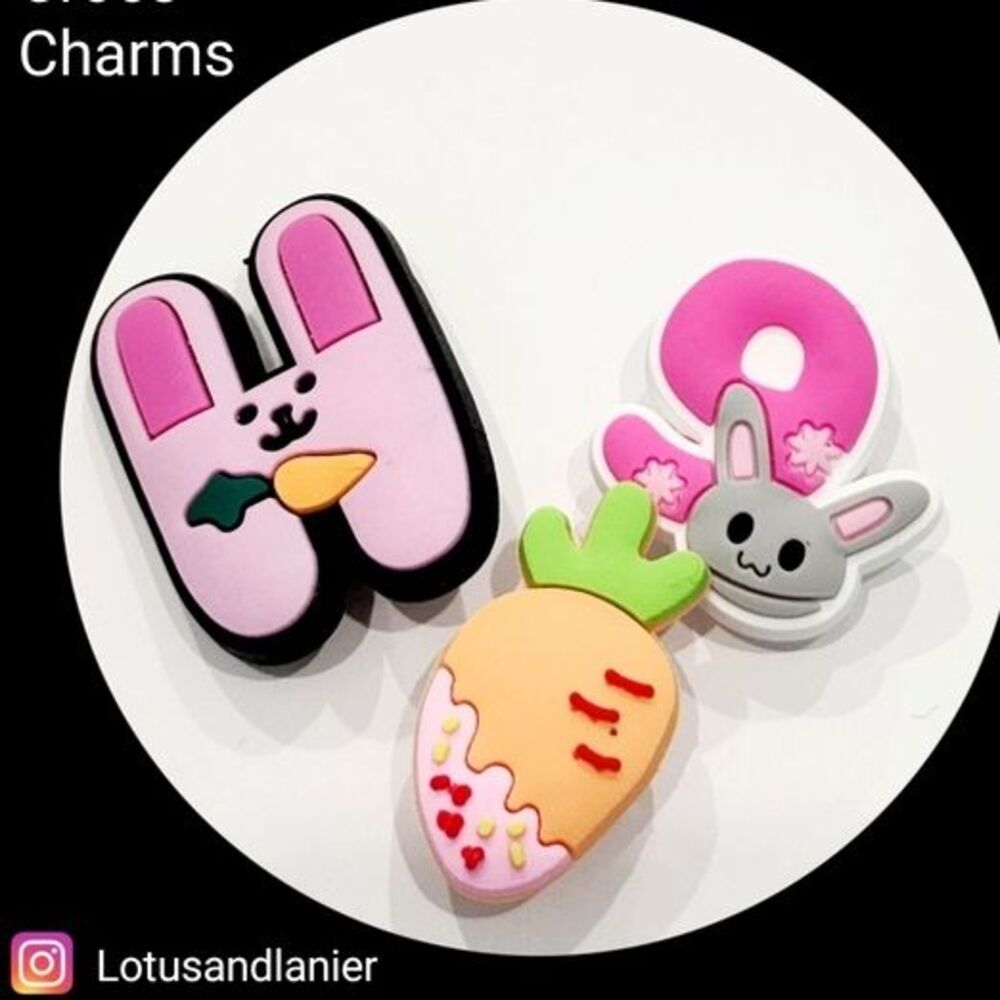 Shoe Charms Bunny Charms Set of 3